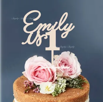 Personaalne Puidust Happy Birthday Cake Torukübar ,Custom nimi ja Vanus, Sünnipäev Kook Torukübar Pool Kaunistused