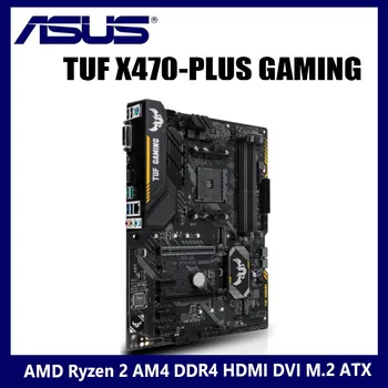 Pesa AM4 Asus TUF X470-PLUS MÄNGUDE Emaplaadi DDR4 64GB PCI-E3.0 HDMI-Ühilduvusega DVI 3200MHz Desktop X470 Placa-Mãe Kasutatud ATX