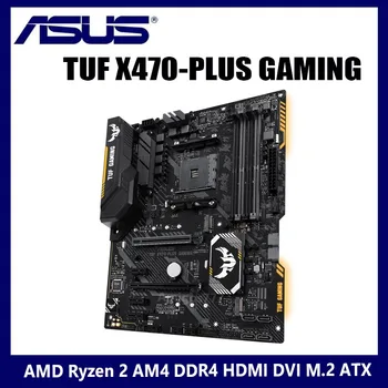 Pesa AM4 Asus TUF X470-PLUS MÄNGUDE Emaplaadi DDR4 64GB PCI-E3.0 HDMI-Ühilduvusega DVI 3200MHz Desktop X470 Placa-Mãe Kasutatud ATX