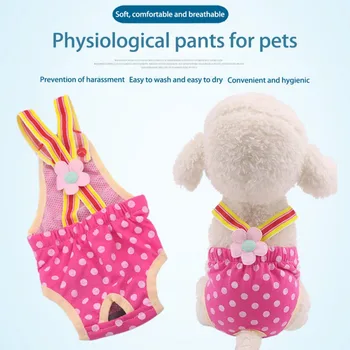 Pestav Pet-Dog Lühikesed Püksid Mähe Sanitaar-Füsioloogiline Püksid Dot Muster Emane Koer Lühikesed Aluspüksid Menstruatsioon Aluspesu Püksikud L 142745