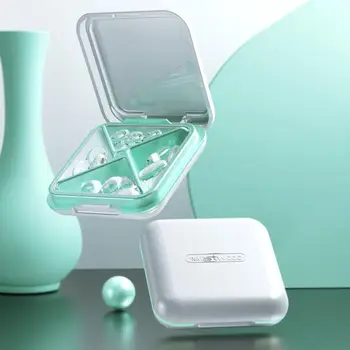 Pill Box Niiskuse-tõend, Taaskasutatavad Plast-Suletud 4 Kupeed Meditsiin Juhul Abimees Reisi