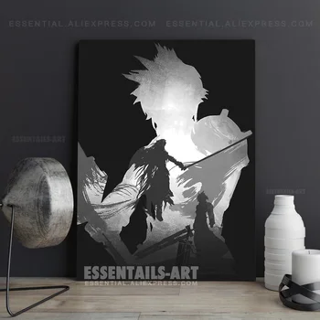 Pilv Riidu Sephiroth Final Fantasy Canvas Poster Seina Maali Kunst Decor Pilte Magamistuba Uuringu Toas Kodu Kaunistamiseks Pildid 65845