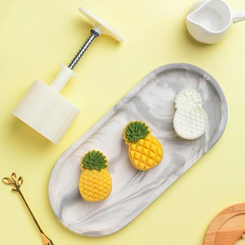 Plastikust Mooncake Hallituse 50g Cookie Cutter koos Ananassi Lotus Tempel Käe Vajutage Šokolaadi-Mooni Kook Hallituse DIY Bakeware
