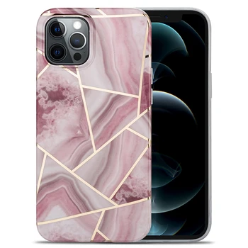 Plating Geomeetriline Marmor Case For iPhone 11 12 Pro Max XR X XS Max 12 Mini 8 7 6s 6 Plus SE 2020 IMD Pehme Telefoni Kate Juhul 88214