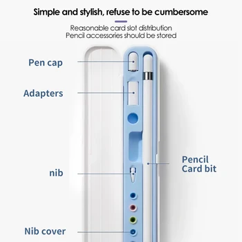 Pliiatsi Hoidja puhul Apple Pliiats Ladustamise Kasti Kaasaskantav kõvakaaneline, Kaasaskantav Juhul Airpods Õhu Kaunad apple pliiats tarvikud