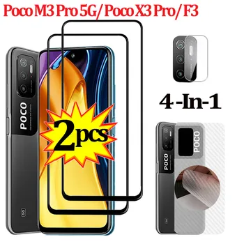 Poco M3 Pro 5g Kaitsev Klaas Xiaomi Poco M3 Pro turvaklaas+Tagasi Filmi Poco X3 Pro F3 M3 Screen Protector Poko M3 Pro