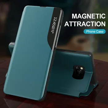 Poco-X3 Juhul Nahast Smart Aknas Flip Telefon Katted Xiaomi Poco X3 Pro X 3 NFC PocoX3 Magnet Omanik Raamat Coque 6.67
