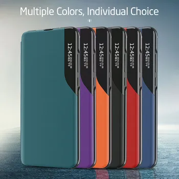 Poco-X3 Juhul Nahast Smart Aknas Flip Telefon Katted Xiaomi Poco X3 Pro X 3 NFC PocoX3 Magnet Omanik Raamat Coque 6.67