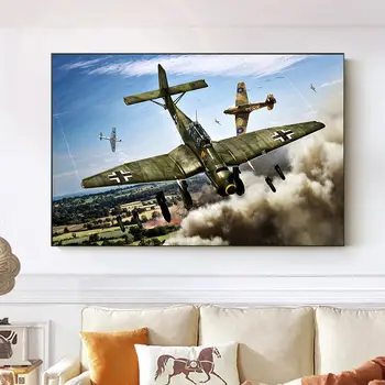 Pommitaja ja hävitaja ww2 air lahing sõja kunsti kangas-lõuend maali plakatid ja pildid seina kunst elutuba kodu dekoratiivsed 101994