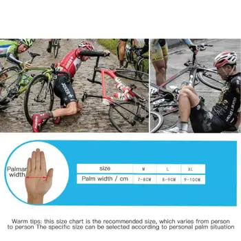 Poole Sõrmega Kindad Jaoks jalgrattasõit Kindad Väljas spordikindad Anti-skid Lööke Hingav Elastne Jalgrattasõit Kindad