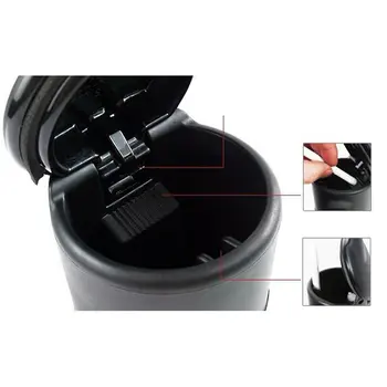 Portable LED Tuhatoosi Auto Must Tuhatoosid kaanega Varustatud Silindri Sigaret Tuhatoosi eemaldatava Ladustamise Kasti