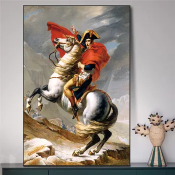 Prantsusmaa Jacques-Louis David Napoleon Print Lõuend Kunst Seina Pilte Plakat Maali Õli, Lõuend Printings Kodu Kaunistamiseks Raamimata 95250
