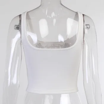 Print Square Kaela Slim Tankid Tops Naiste Varrukateta Seksikas Valge Crop Top Femme Backless Kõhn Vest Riided Suvel 2021 Mujer 63251