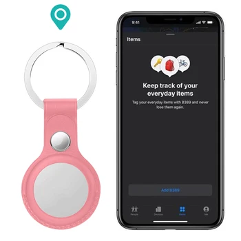 Pro Nahast Tracker Kate Ultra-õhuke Võtmehoidja Anti-kadunud Apple Airtags Bluetooth Kaitsev Ümbris Apple Lokaator Tracker