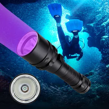 Professionaalne 10W UV-Valguses Veealuse 100m Laetav 5*XPE LED/ XML 5xT6 Scuba Diving Taskulamp 365-395nm Tõrvik Lanterna