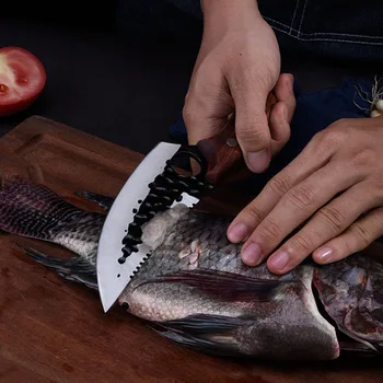 Professionaalne kala skaala nuga köök liha cleaver Käsitöö Köök Konditustamise Nuga Väljas Cooking Lõikur Lihunik Nuga