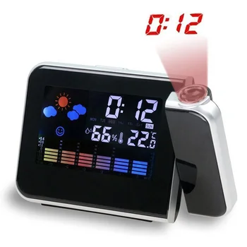 Projektsioon Digitaalse Prognoos, Ilm LCD Ekraan Snooze Alarm Clock Display LED Laadimine USB Kaabli Projektsiooni Äratuskell