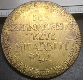 Pronksist Auhind, 1928. Tõsiselt osaleda Münchenis Baieri rahvapartei 10. aastapäeva Koopia Medal 45mm