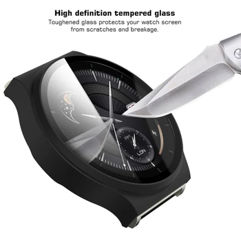 Protective Case for Huawei -Vaata GT 2 Pro Matte Vaadata Kate Karastatud Klaasist Full Screen Protector GT2 Pro Smartwatch