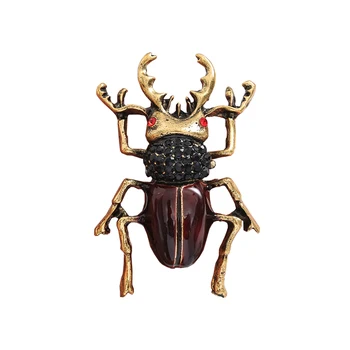 Pruun Emailiga Putukate Sõle Beetle Sõle Pin-Mood Daamid Riided Sall, Ehted Tarvikud 183994