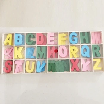 Puidust Inglise Kiri Set Sõna Scrapbooking Number Tähestiku Täht Puidust Plokk Kid Õppe Abi