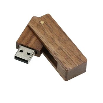 Puidust USB Flash Drive 64GB Pen Drive 8GB 16GB, 32GB 128GB 256GB Pendrive Puidust Ristküliku Pööratav U Disk Memoria USB Stick