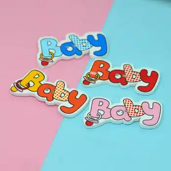 Puidust Värvitud Loominguline Õmblemine Nupud DIY Baby Shower Külalisteraamatusse Käsitöö Asjade Laste Rõivad siseviimistlusmaterjalid 20pcs 108839