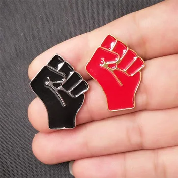 Punane Must Rusikatega Prossid Tõstetud Rusikas Solidaarsuse Emailiga Sõrmed Seljakott Riiete Rinnamikrofon Pin Badge Must Elu Küsimus Ehted Kingitused