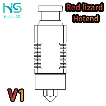 Punane Sisalik V1 Radiaator Ultra Täppis-3D printer ekstruuderis on kooskõlas V6 Hotend ja CR10 Ender 3 Hotend adapterid