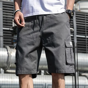 Puuvillast lühikesed Püksid Meeste Suve Mood Püksid Multi-Taskud Bermudas Meeste Suvine Riietus Streetwear Pluss Suurus lühikesed Püksid Õhuke 6XL 7XL