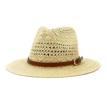 Päike Mütsid Naiste Suvel Handwoven Jazz Müts Mood Beach Kauboi Müts Õlgedest Punutud Sunhat Meestele 77736