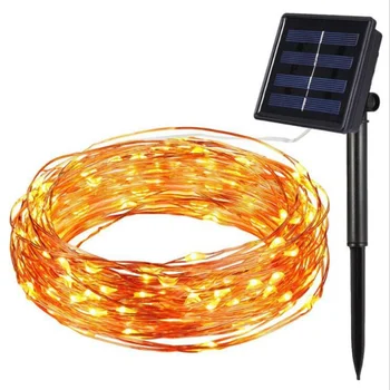 Päikese String Haldjas Tuled 30m 300LED / 5M 50 LED Veekindel Väljas Vanik Solar Power Lamp Eid Mubarak Aia Kaunistamiseks
