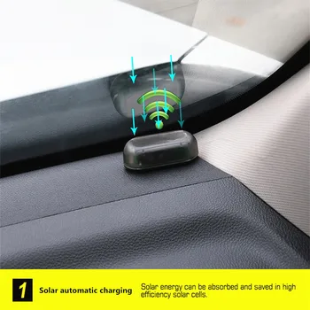 Päikese USB Power Auto Alarm Kerge alarmseade, Välk Vilgub Võltsitud Auto Led Flash Lamp Vilgub Punane Sinine Uuendus