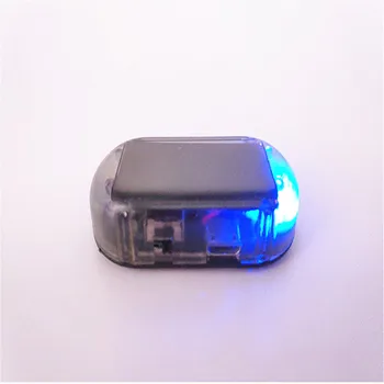 Päikese USB Power Auto Alarm Kerge alarmseade, Välk Vilgub Võltsitud Auto Led Flash Lamp Vilgub Punane Sinine Uuendus
