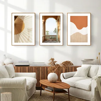 Põhjamaade Arhitektuuri, Maastiku Plakat Värv Fikseeritud Geomeetriaga Abstraktne Lõuend Seina Maali Kunst Pildi Elutuba Home Decor