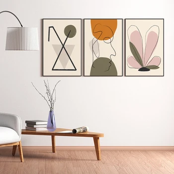 Põhjamaade Botaanika Martini Prindi Skandinaavia Abstraktne Nägu Canvas Poster Seina Maali Kunst Pildi elutuba Home Decor