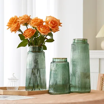 Põhjamaade elutuba dekoratiivsed Klaasist Vaas tabel vaasid kaasaegne Läbipaistev Kuivatatud lillevaasid kodu kaunistamiseks Tabel Decor Tall Vaas 138224