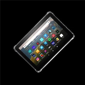 Põrutuskindel silikoonist case for Kindle Fire HD 8 2020 / 8 Plus HD 8.0 läbipaistva kummi tagakaas paindlik kaitseraud