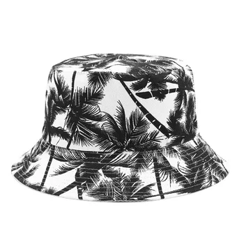 Pöörduv Kopp-Mütsid Unisex Trükkimine Päikesekaitsetoodete Mehed Naised Kalamees Kass Puuvill Mood Anti-sun Hip-Hop Panama Müts