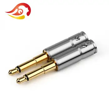 QYFANG 3,5 mm 2 Masti Metall Roostevabast Terasest Kest kullatud Adapter Kõrvaklappide Pistik Audio Jack Traat Ühenduspesa Kõrvaklappide MM400