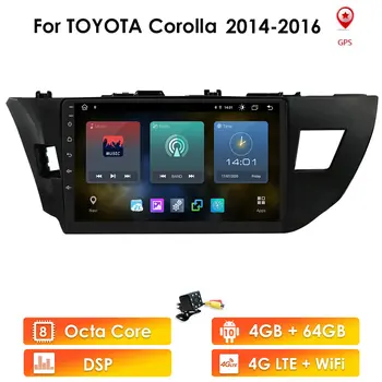 Quad Core Android autoraadio Multimeedia Video Mängija, Navigatsioonisüsteem Toyota Corolla 2016 GPS Stereo, WIFI, BT SWC AM FM-T3