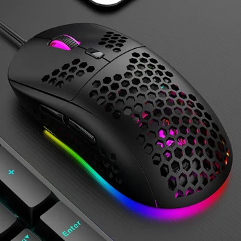 RGB Wired Gaming Mouse, millel Kerge Kärgstruktuuri Shell Optilised Hiired Gaming Mouse Ergonoomiline Gamer Hiirte Jaoks PUBG LOL Sülearvuti 153880