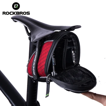 ROCKBROS Bike Kott 3D Koorega MTB Jalgratas Veekindel Sadul Taga Seatpost Peegeldav Põrutuskindel Jalgrattasõit Kott