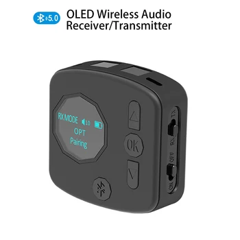 RUISUI Kaasaskantav OLED Wireless Audio Transmitter 3,5 mm AUX Bluetooth-Ühilduva 5.0 Audio Vastuvõtja Adapter TV Auto PC Speaker