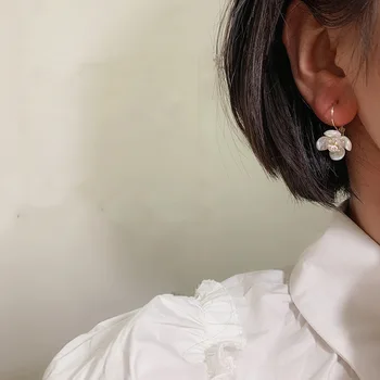 RUIYI Lill korea Kõrvarõngad naiste lihtne külm Stiilis Kõrvarõngad Uus Mood Seksikas temperament Rhinestone ehted kõrva (E0315)