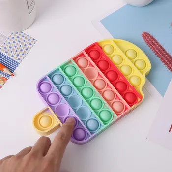 Rainbow Push Mull Fidget Meele Mänguasi Autism erivajadustega Fidget Pigistada Anti-stress Stress Tugilennujaamadena Mänguasjad Lastele lauamäng