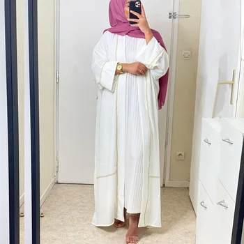 Ramadan Avatud Abaya Türgi Moslemi Mood Abayas Naiste Dubai Hijab Kleit Maroko seal kaftan Eid Mubarak Kampsun, Islam Riided 163554