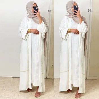 Ramadan Avatud Abaya Türgi Moslemi Mood Abayas Naiste Dubai Hijab Kleit Maroko seal kaftan Eid Mubarak Kampsun, Islam Riided