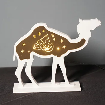 Ramadan Eid Mubarak Kaunistused Koju Magamistuba LED Valgus Puust Tahvel, mis Rippus Decors Islam Moslem Juhul Pool Tarvikud