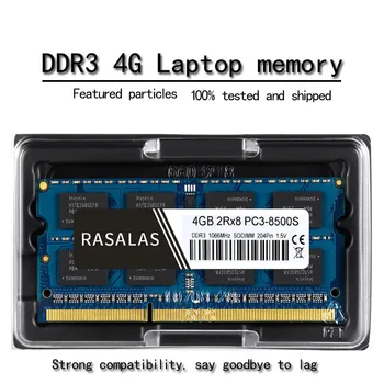 Rasalas Mälu RAM Sülearvuti DDR3 DDR3L 1,5 V 1.35 V 8500 10600 12800 1066 1333 1600 SODIMM 204pin Memoria RAM Sülearvuti CL7 CL9 CL11 19319